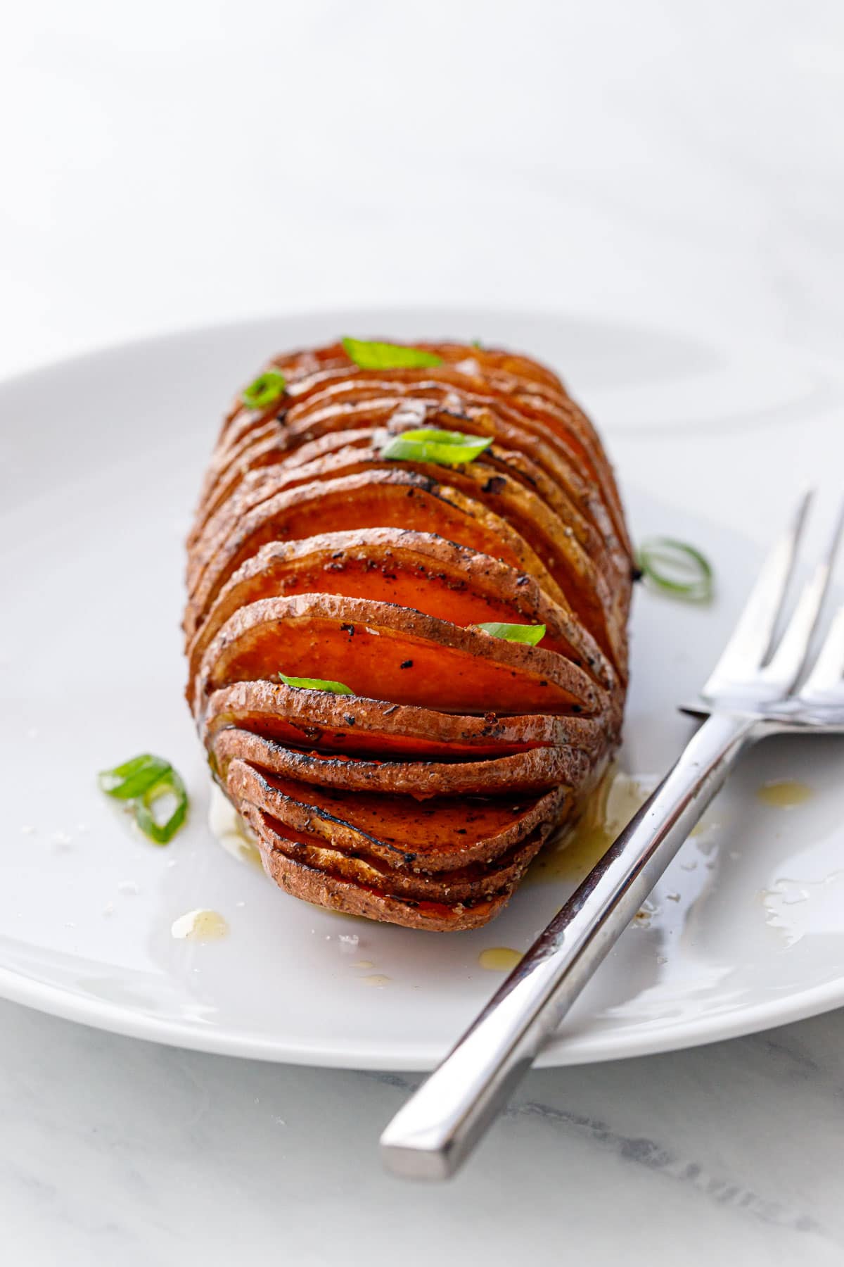 Spiced Hasselback Sweet Potatoes Love and Olive Oil