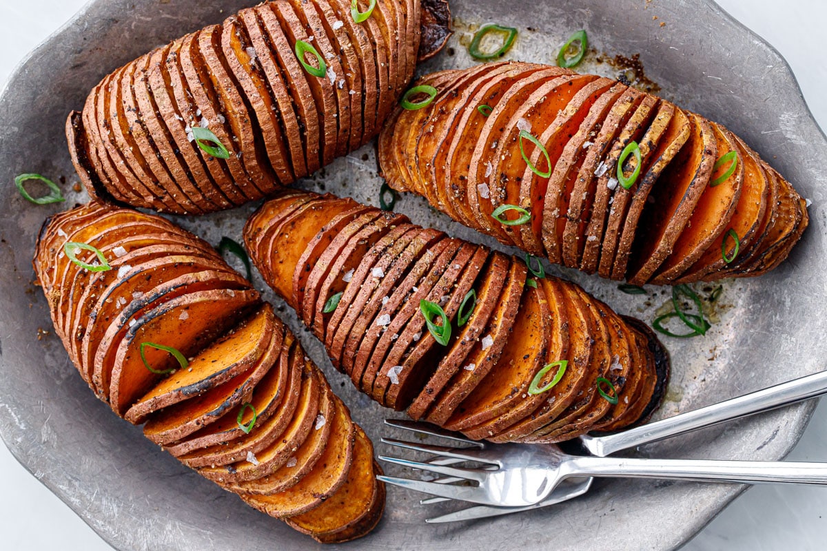 Spiced Hasselback Sweet Potatoes