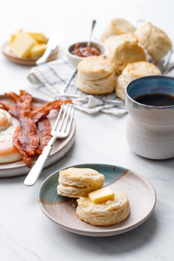 Sourdough Biscuits served as part of a full breakfast