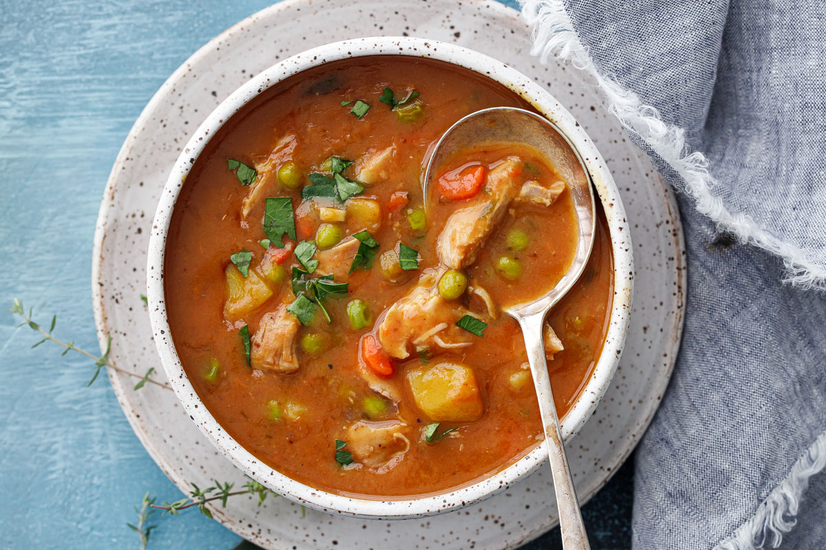 Turkey Stew Recipe (with Leftover Roast Turkey)