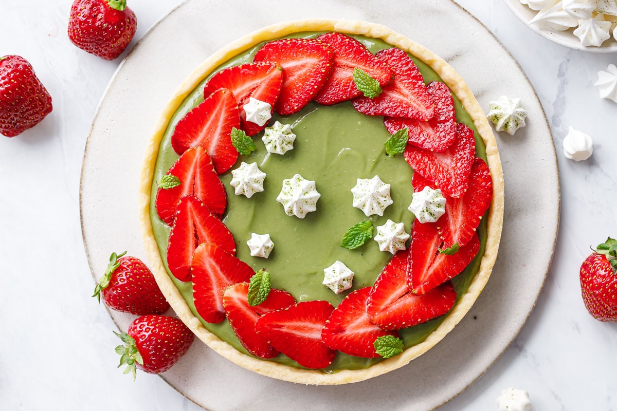 Matcha Strawberry Tart