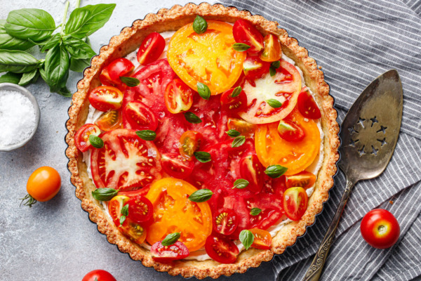 Goat Cheese & Heirloom Tomato Tart