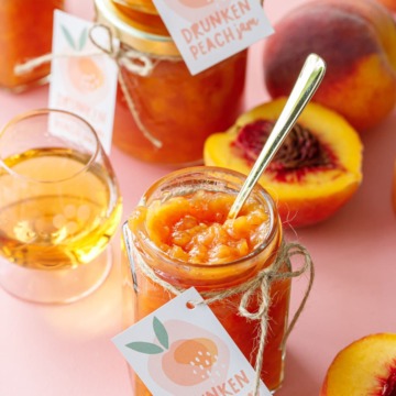 Extra Large Glass Jar With Lid and Vintage Peach Seed Catalog