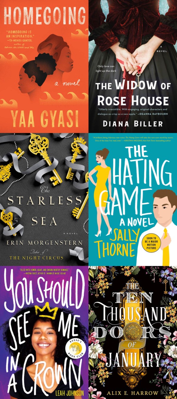 Collage of six book covers recommended in the post