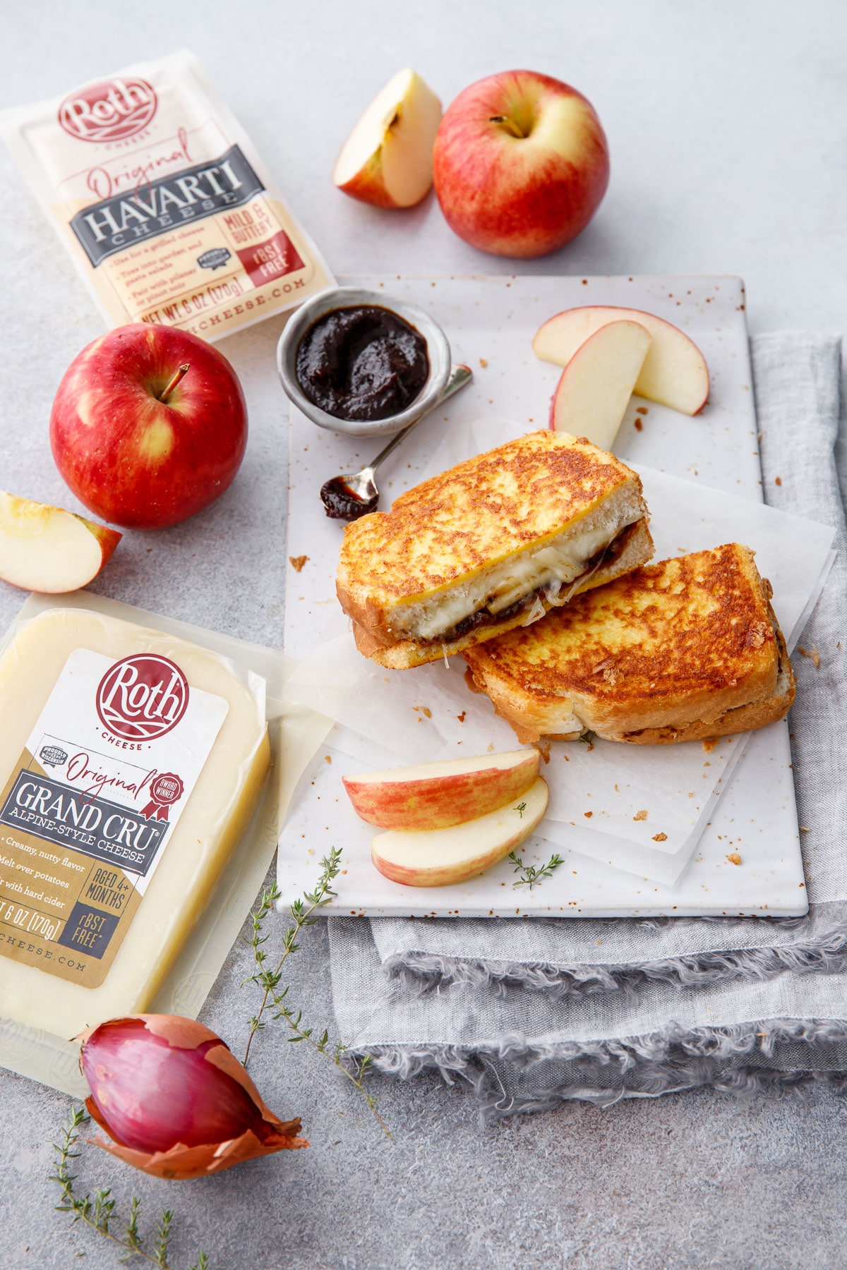 Apple Butter Grilled Cheese Love and Olive Oil