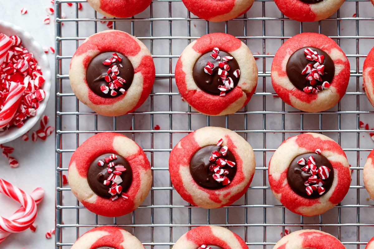 Chocolate Peppermint Thumbprints