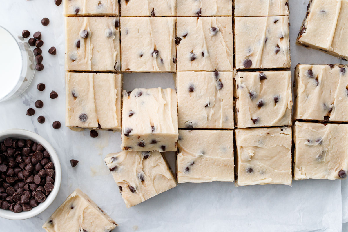 Chocolate Chip Cookie Dough Fudge Love and Olive Oil