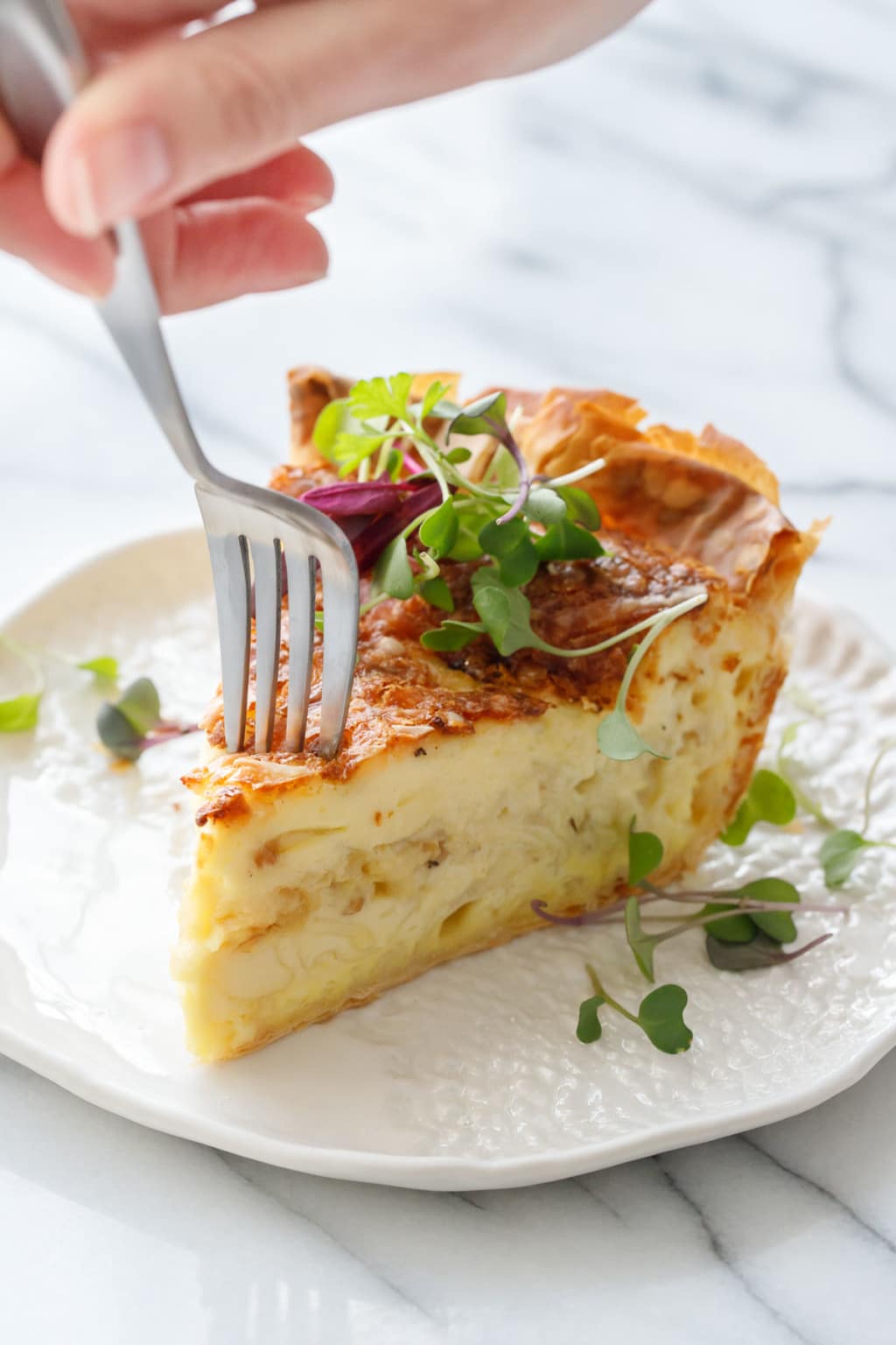 Cheese & Caramelized Onion Quiche Love and Olive Oil