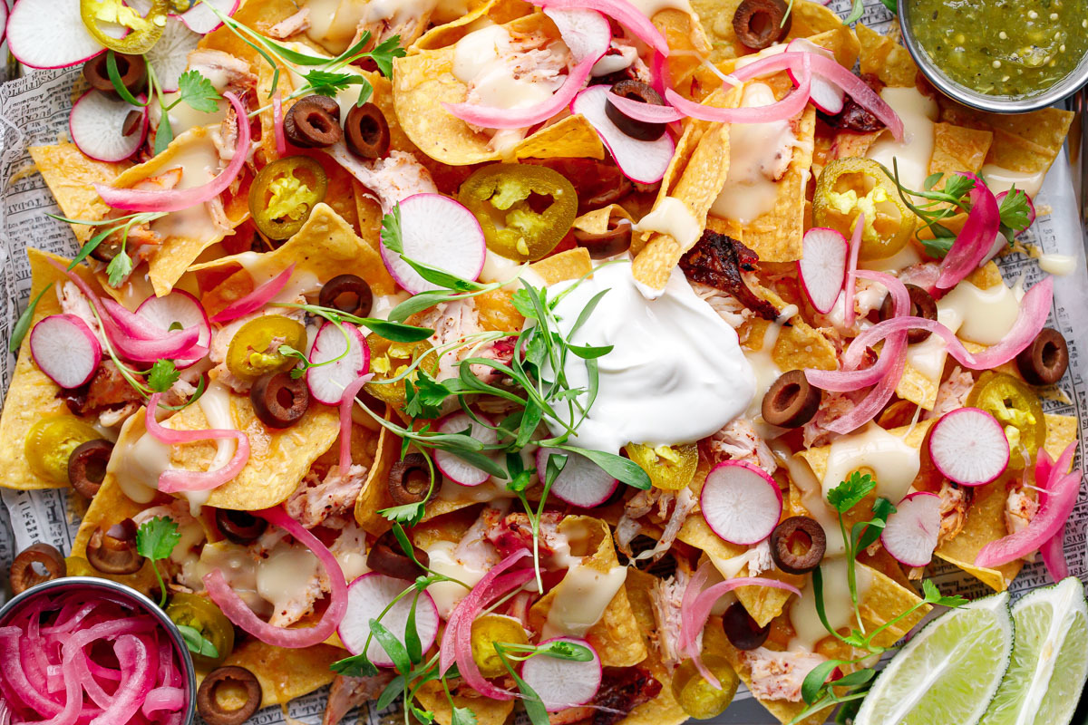 Loaded Smoked Chicken Nachos