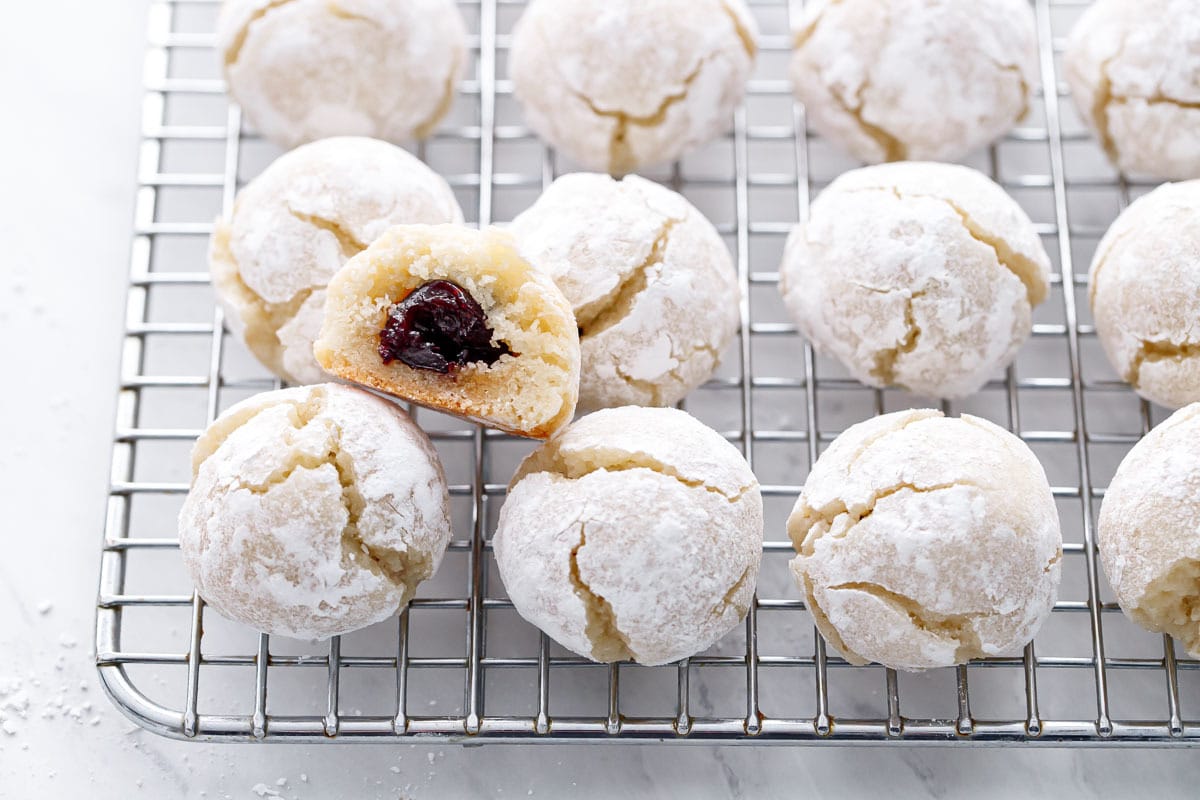 Stuffed Cherry Amaretti Cookies