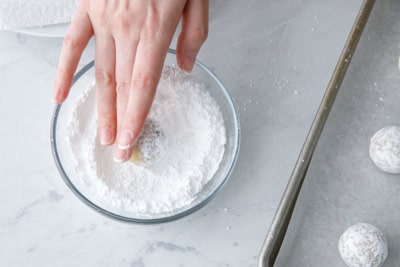 Step 7: roll in powdered sugar