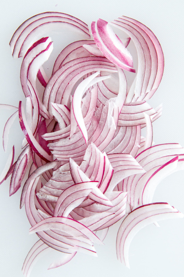 How to cut red onions into crescents perfect for pickling