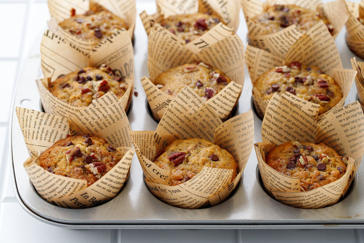 Chocolate Chip Banana Bread Muffins