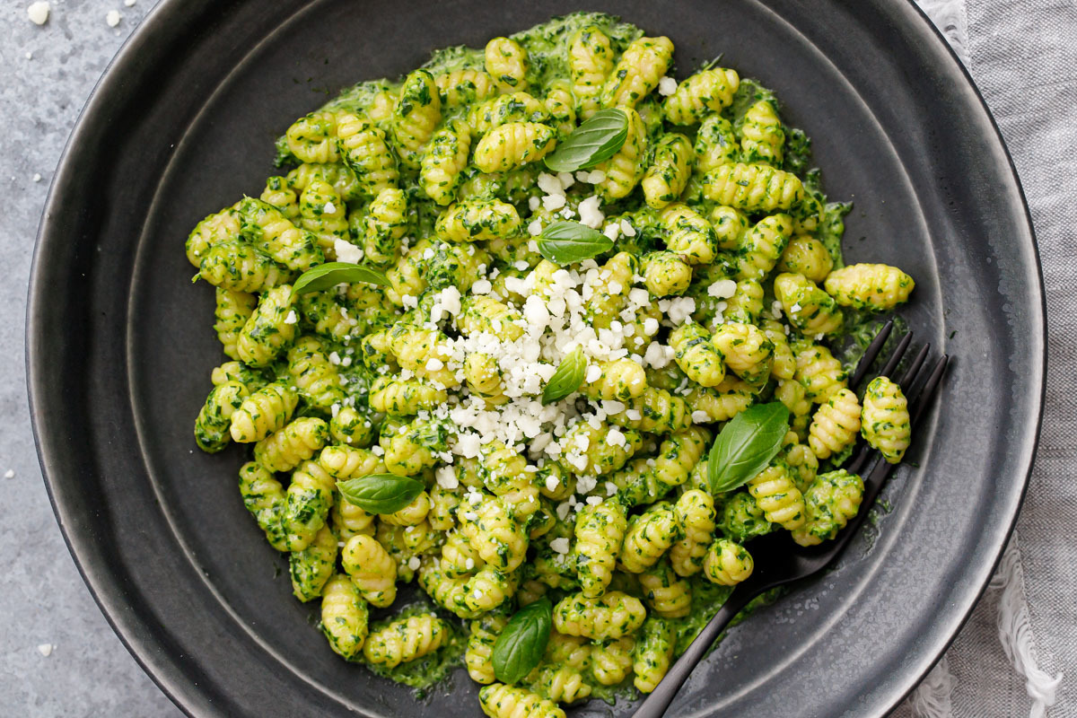 Sourdough Gnocchetti Sardi with Basil Pesto Sauce