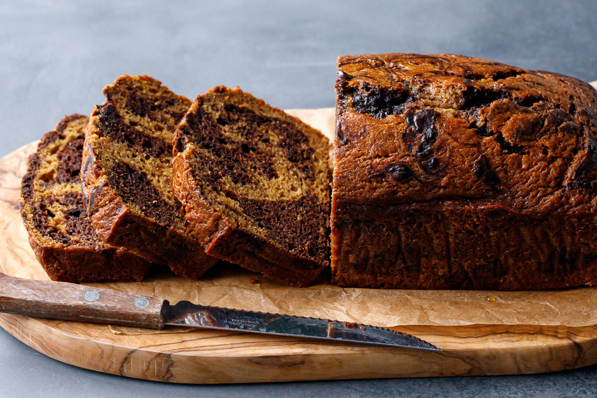 Pumpkin Chocolate Swirl Bread