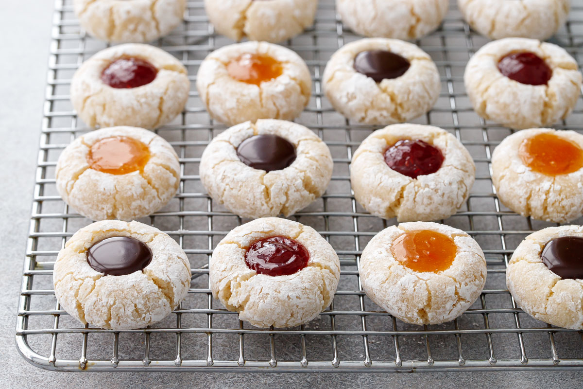 Amaretto Amaretti Thumbprint Cookies