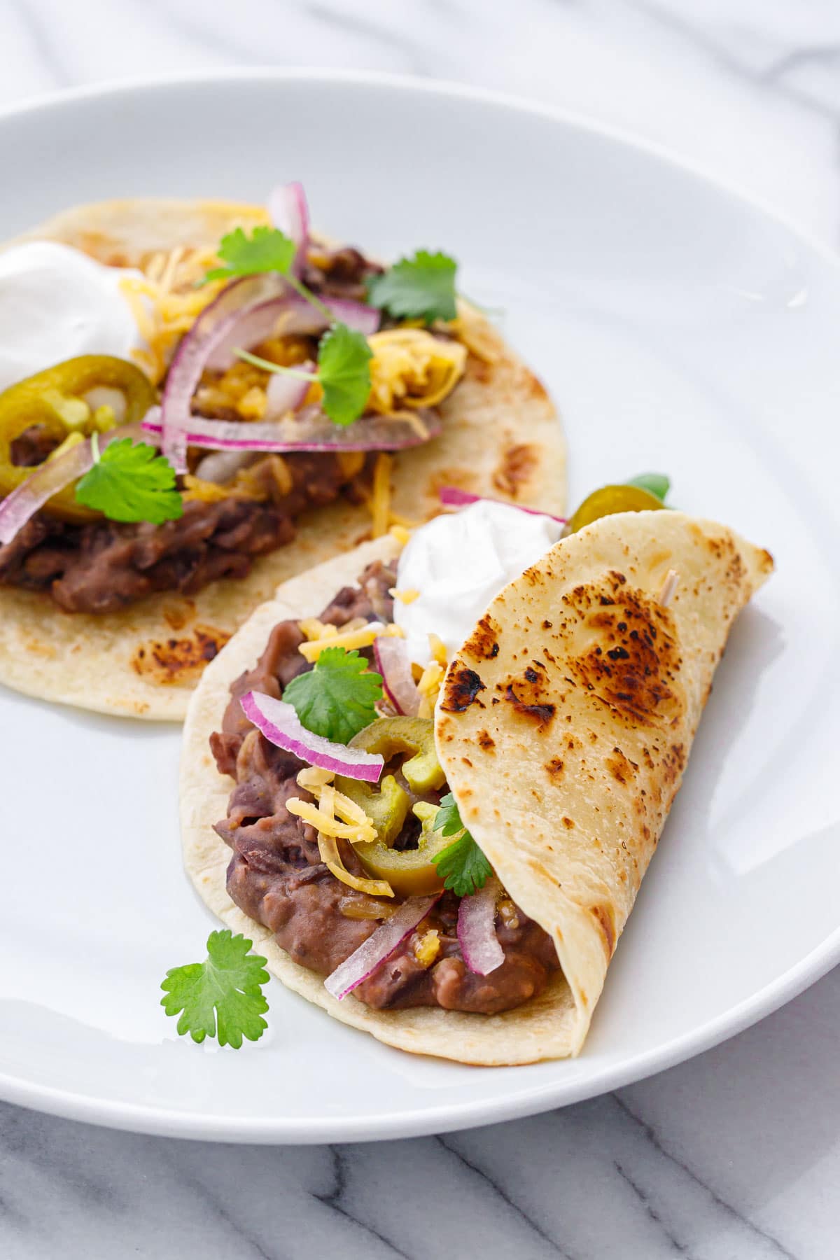 Easy Refried Black Bean Tacos Love And Olive Oil Easy Refried Black Bean Tacos Love And Olive Oil