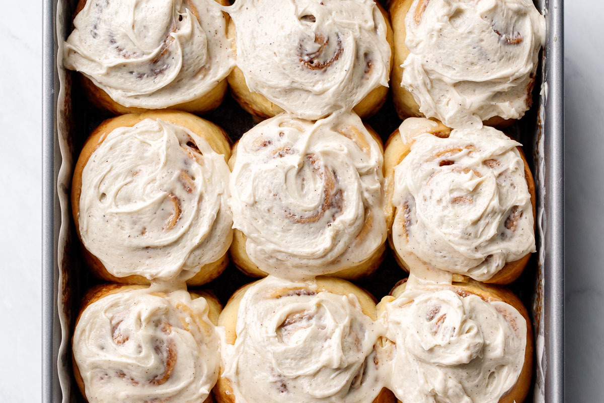 Brown Butter Cinnamon Rolls with Cream Cheese Frosting