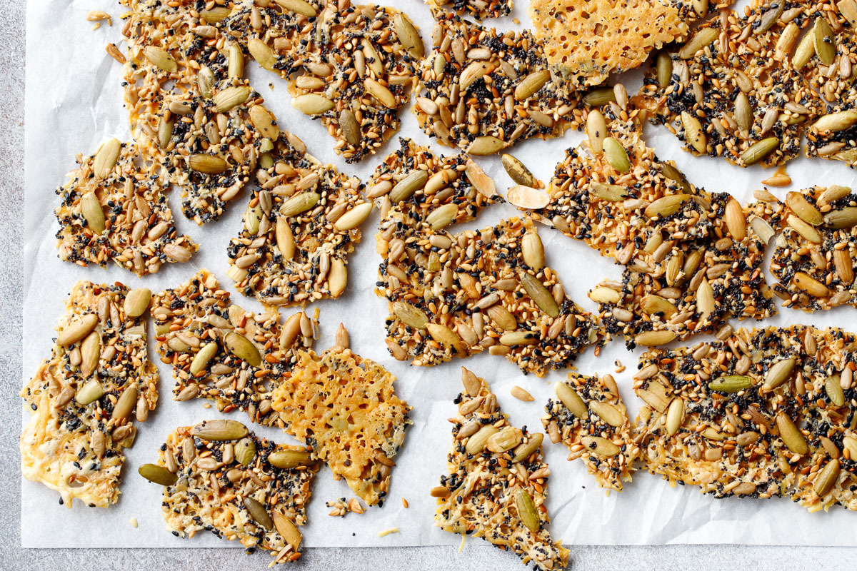 Seeds and Cheese Crackers