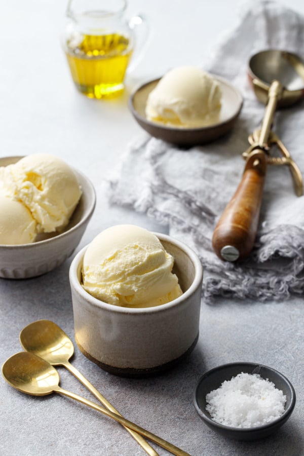 Olive Oil Ice Cream with Fleur de Sel