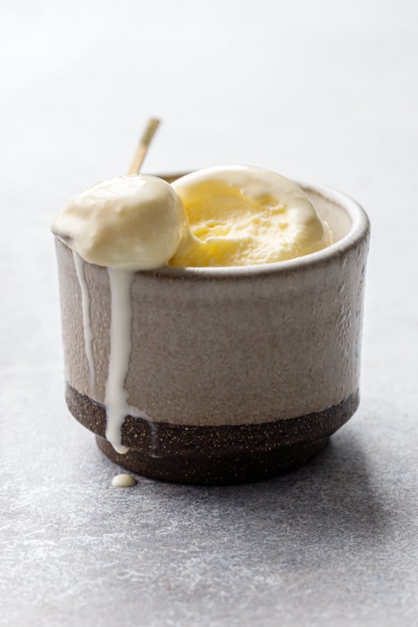 Olive Oil Ice Cream with Fleur de Sel