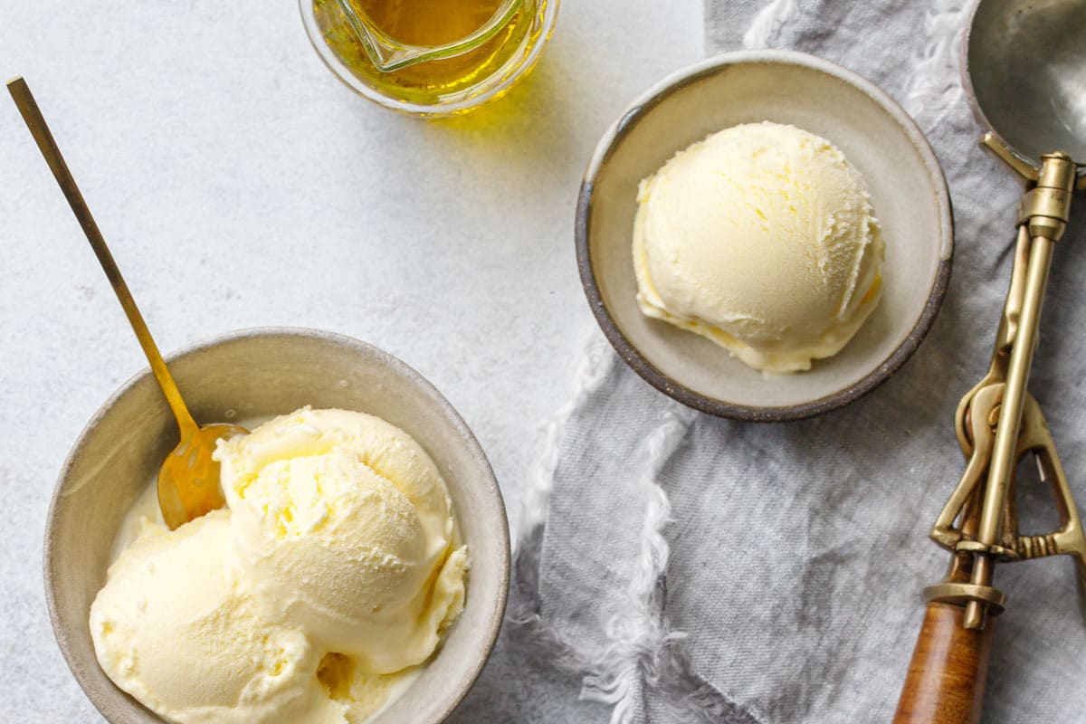 Olive Oil Ice Cream with Fleur de Sel