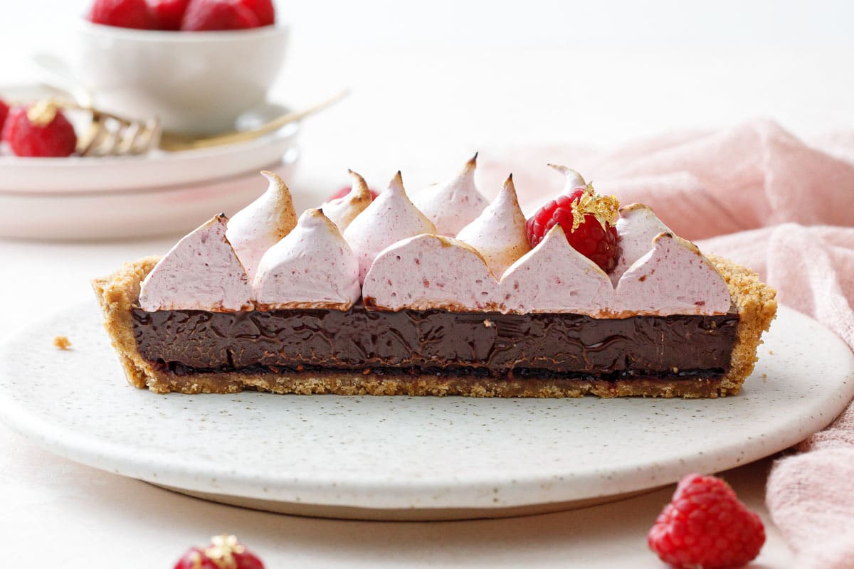 Chocolate Raspberry S’mores Tart