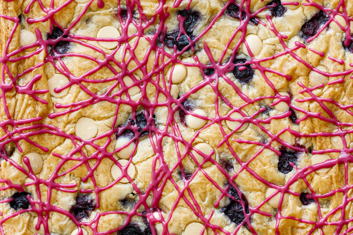 Blueberry White Chocolate Blondies