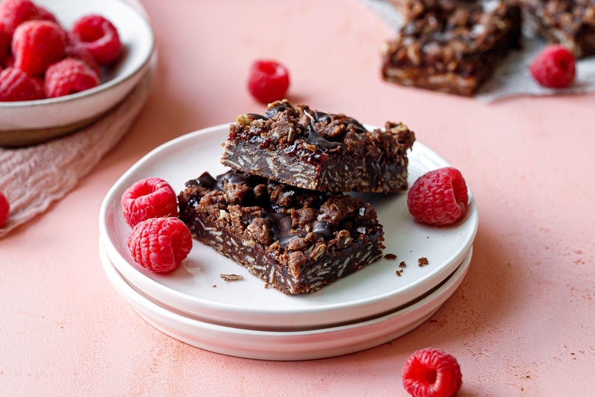 Chocolate Raspberry Crumb Bars