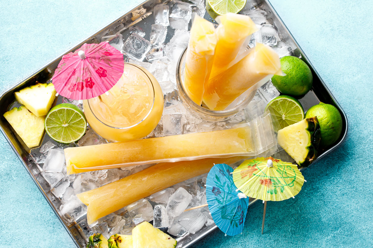 Frozen Mai Tai Slushy Pops