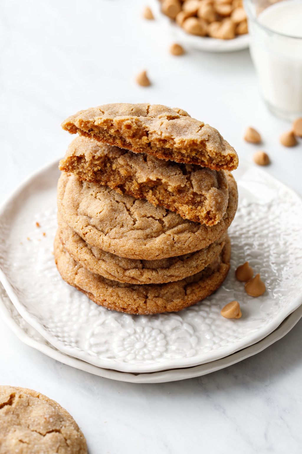 Salted Peanut Butter Chip Cookies Love and Olive Oil