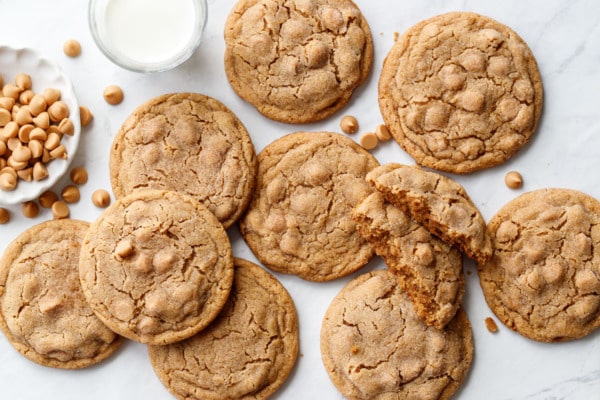 Salted Peanut Butter Chip Cookies