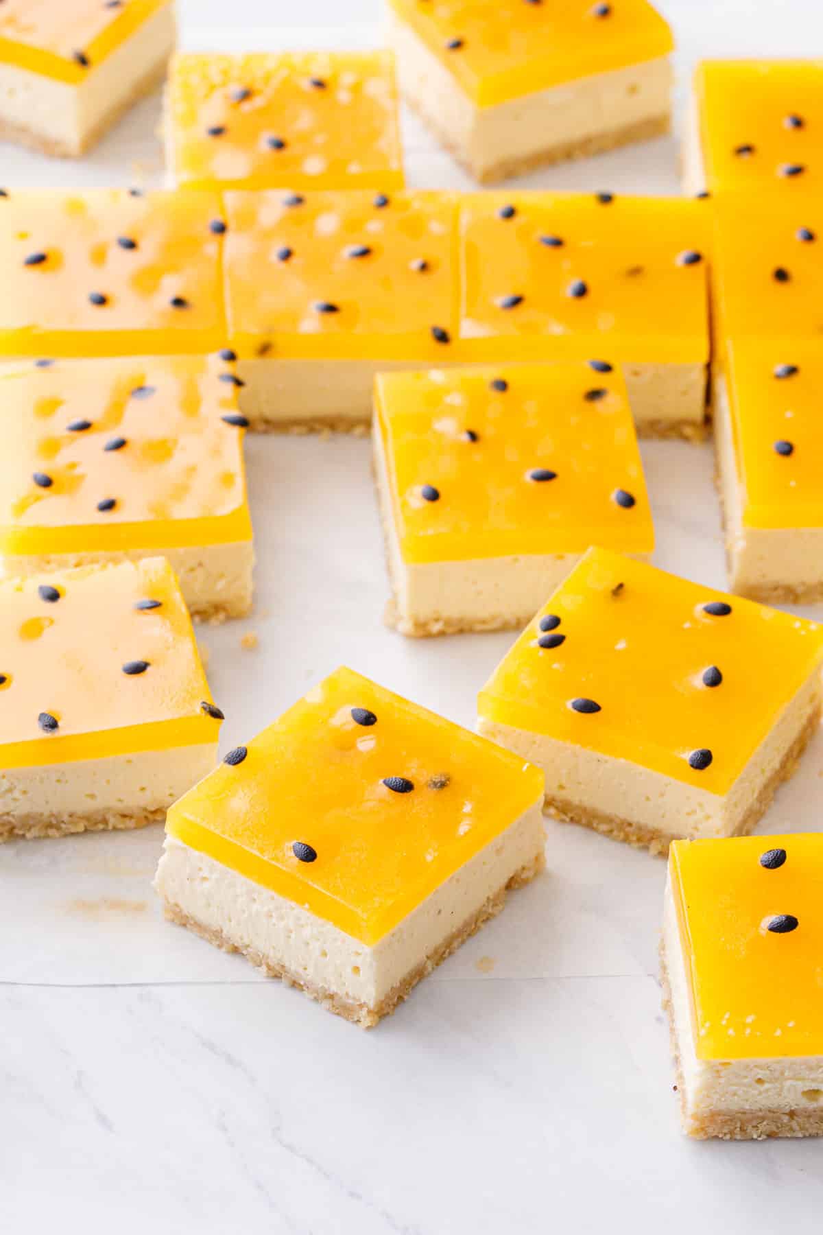 Passionfruit Cheesecake Bars Love and Olive Oil