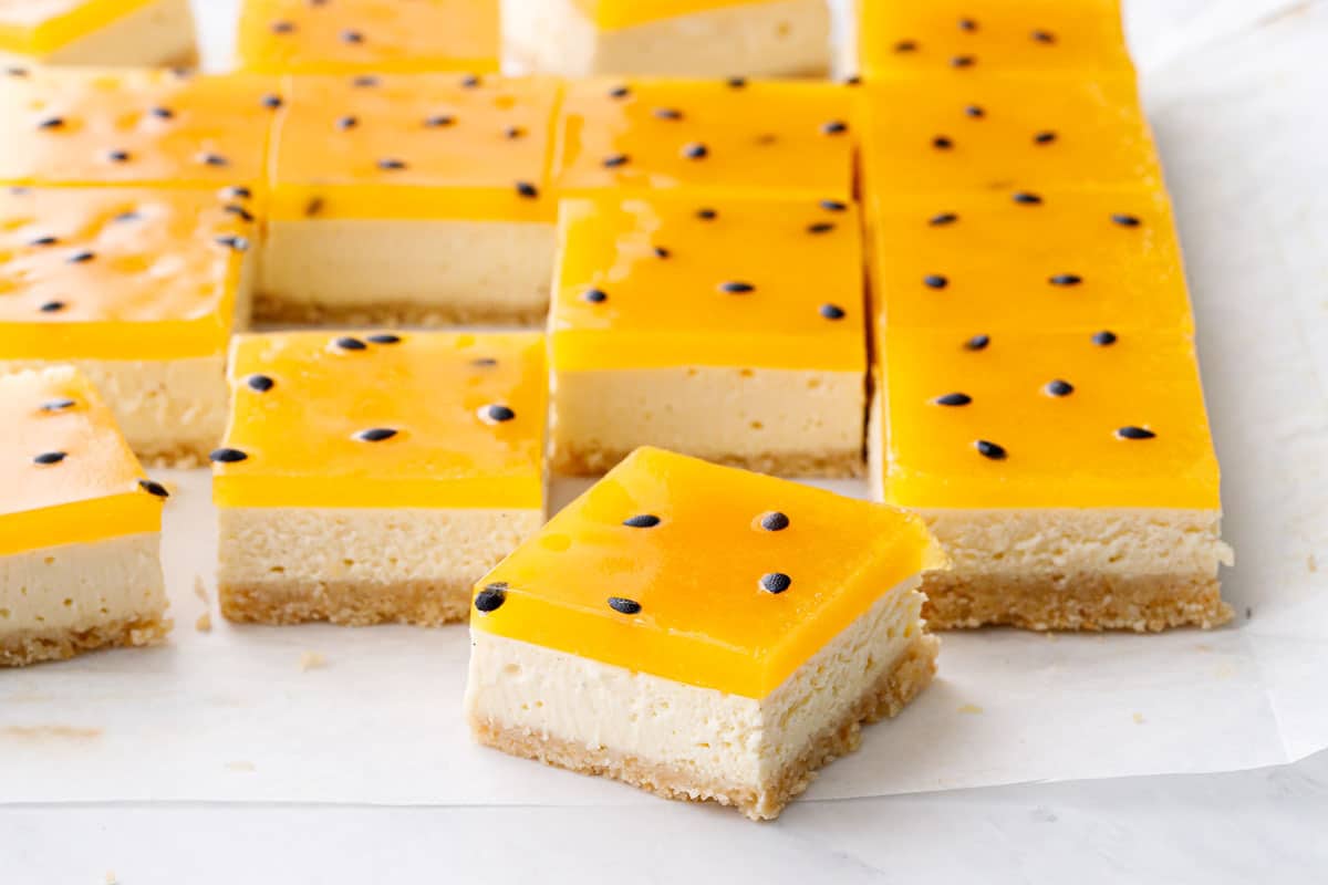 Passionfruit Cheesecake Bars