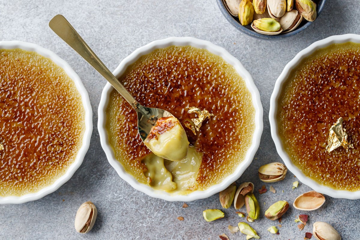 Pistachio Crème Brûlée Love and Olive Oil