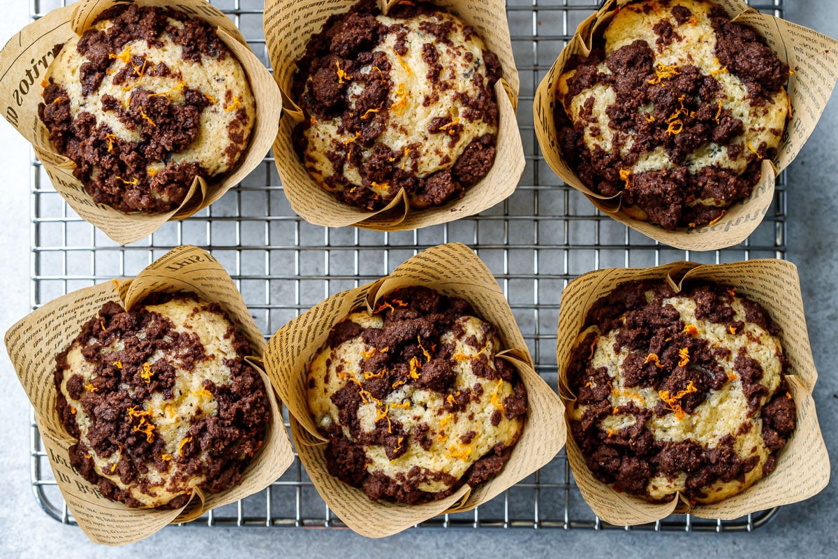 Chocolate Orange Streusel Muffins