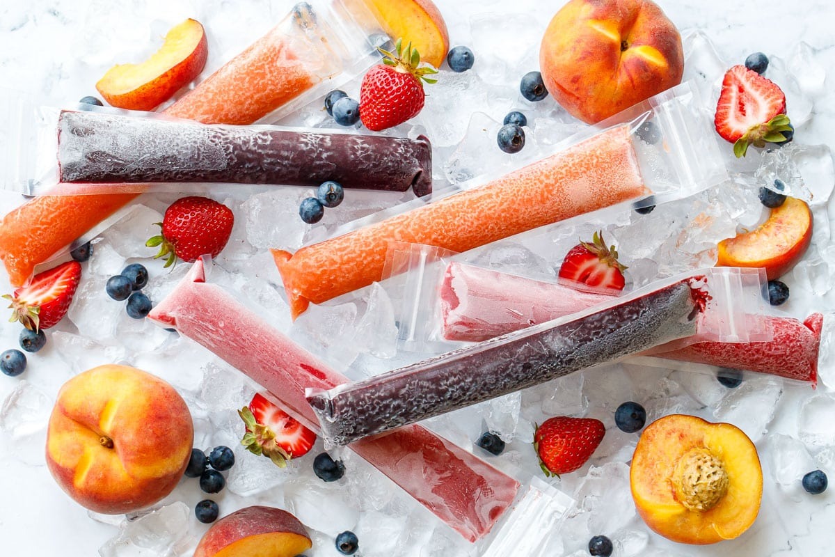 Homemade Fresh Fruit Freeze Pops