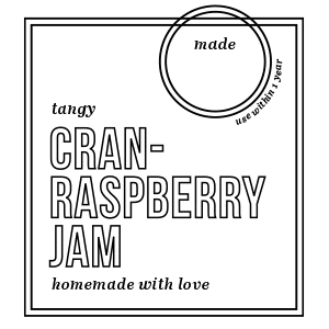 Cran-Raspberry Jam Label