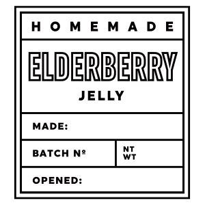 Elderberry jelly Label