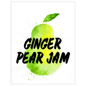 Ginger Pear Jam Label