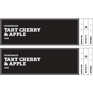 Tart Cherry Apple Jam Label