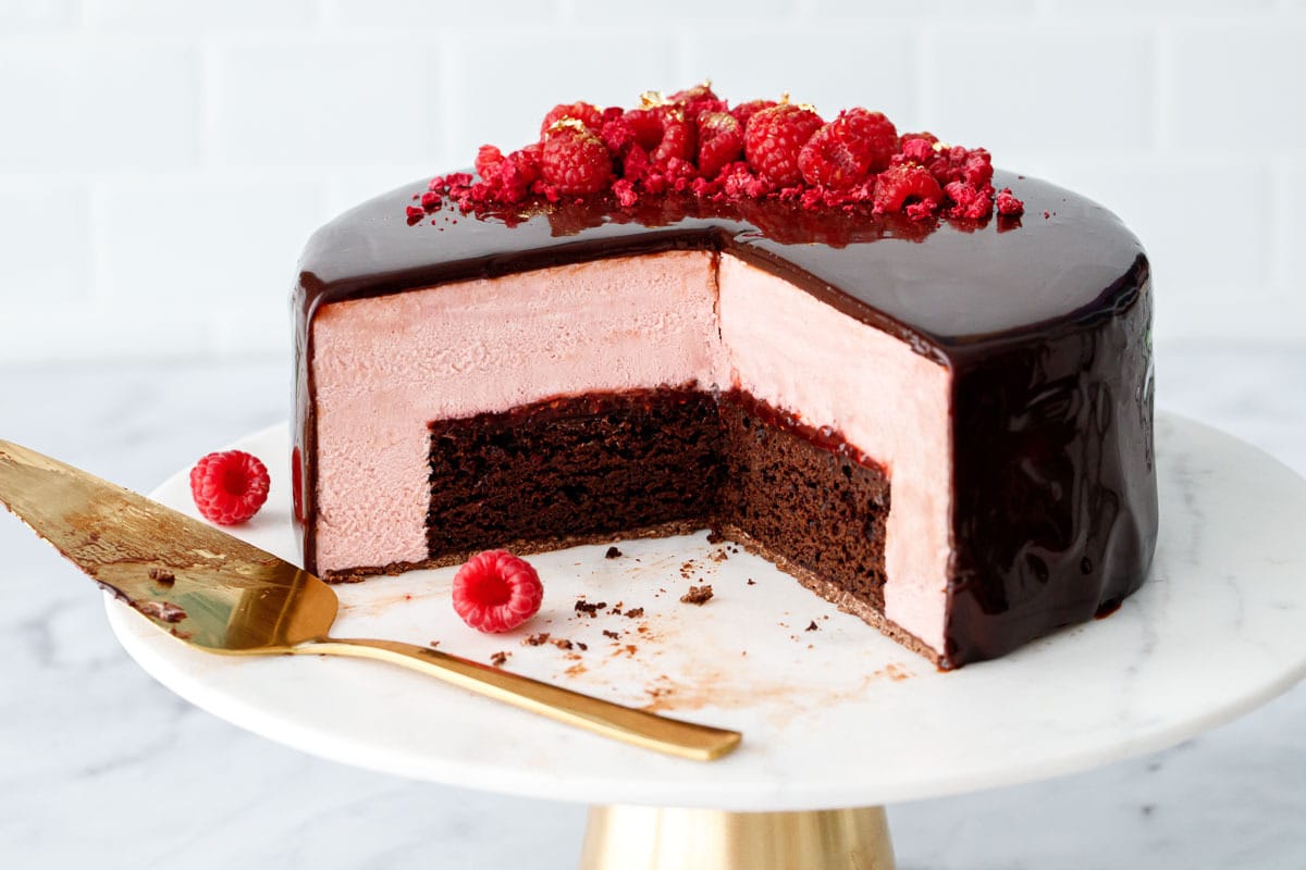 Chocolate Raspberry Mousse Cake