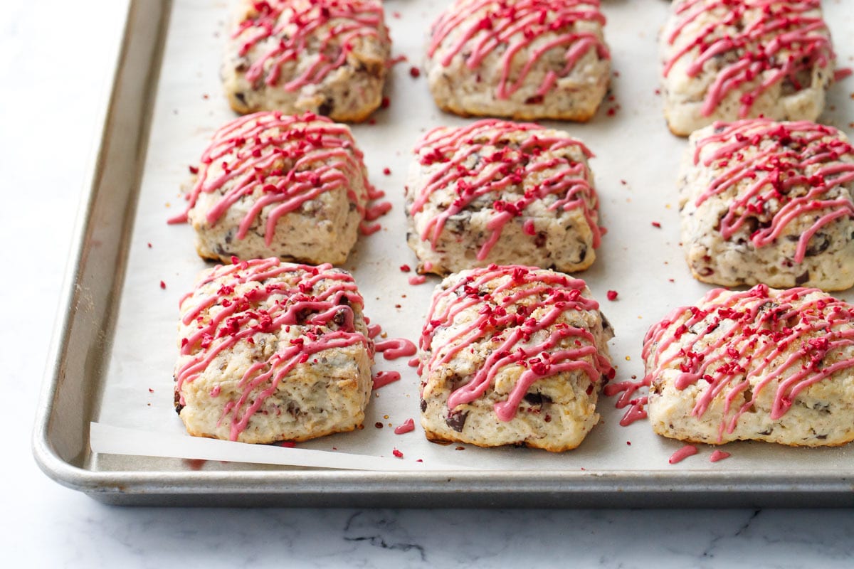 Chocolate Raspberry Cream Scones