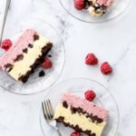 Raspberry & Passion Fruit Semifreddo with Chocolate Crumbs