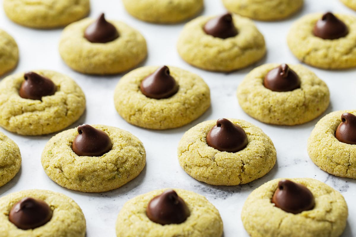 Pistachio Butter Blossom Cookies