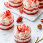 Strawberry Elderflower Tiramisu (with Eggless Mascarpone Cream)