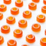Homemade Gummy Peach Rings (made with Real Fruit and Gelatin)