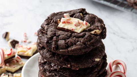 Chocolate Peppermint Bark Cookies