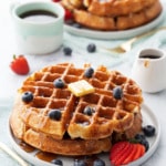 Overnight Sourdough Discard Waffles