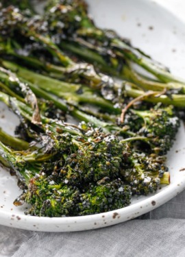 Crispy Oven-Roasted Broccolini finished with flake sea salt